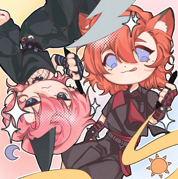 (pa) rendered chibi - couple